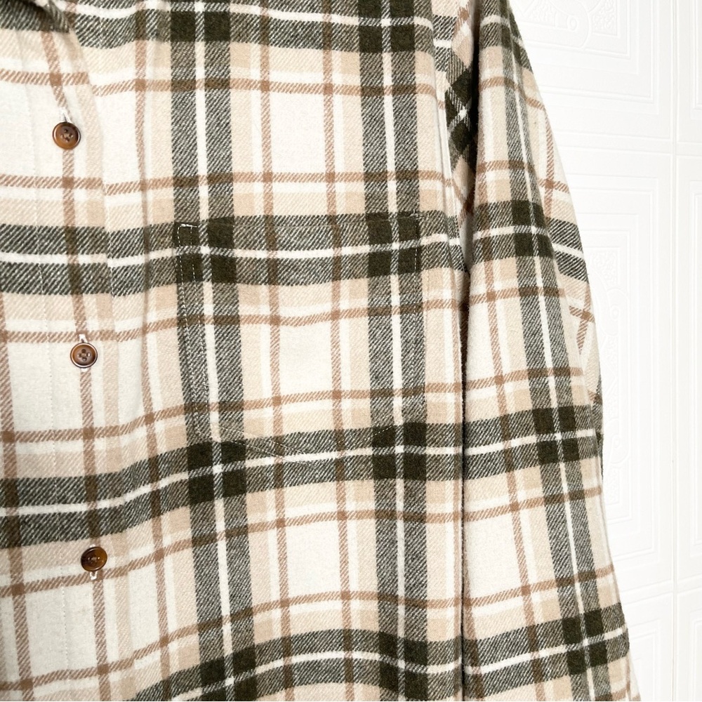 Jenni Kayne O’Keefe Plaid Wool Overshirt Medium - Picture 6 of 8